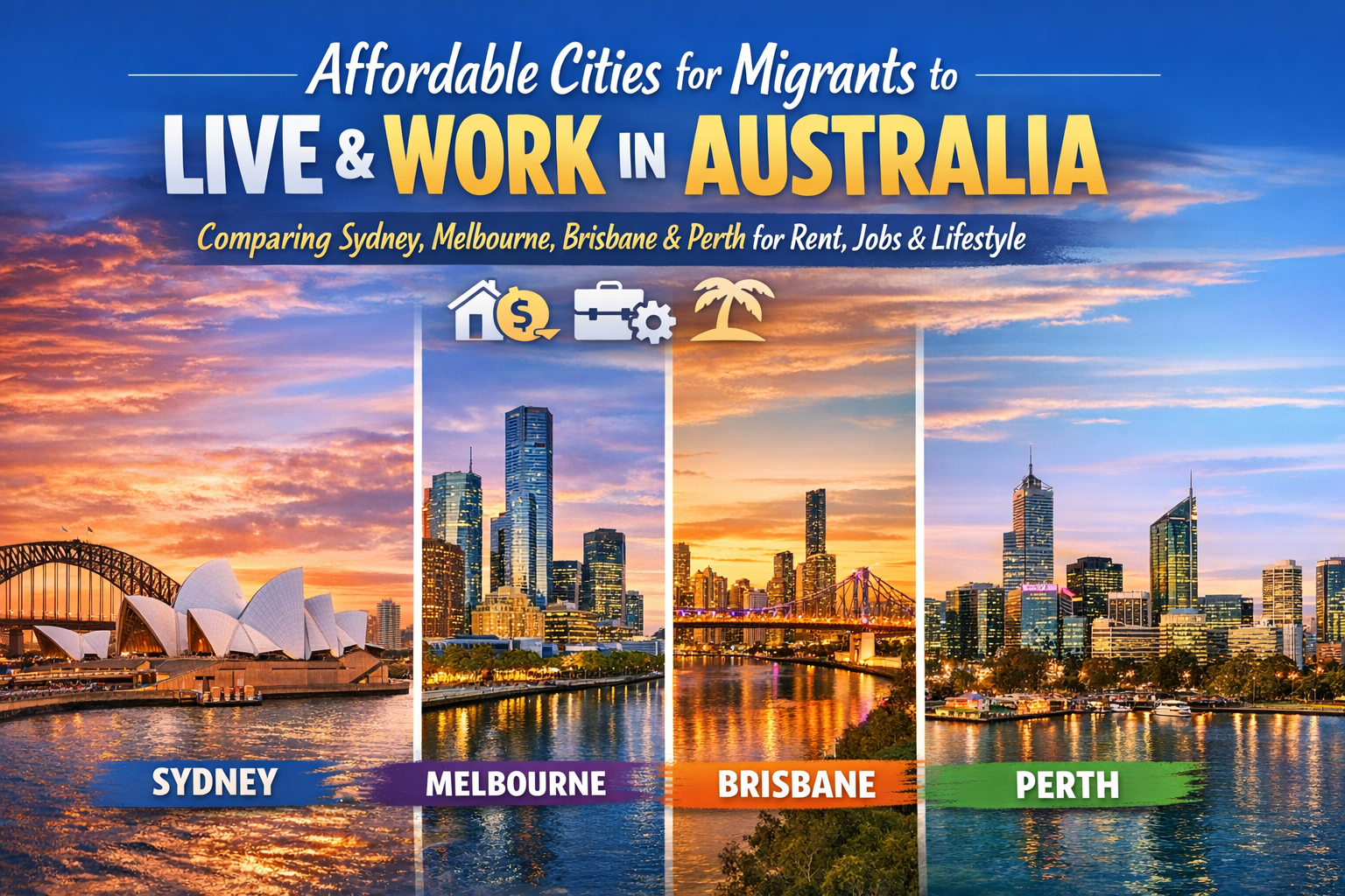 Affordable cities for migrants to live and work in Australia