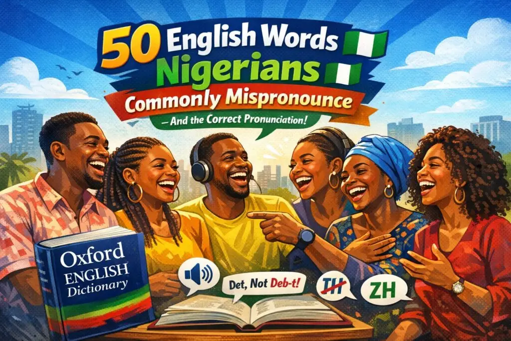 50 English Words Nigerians Commonly Mispronounce (and the Correct Pronunciation), xpinosblog
